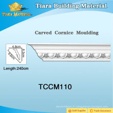 Corniche au plafond en plastique délicat avec un design moderne pour une utilisation domestique